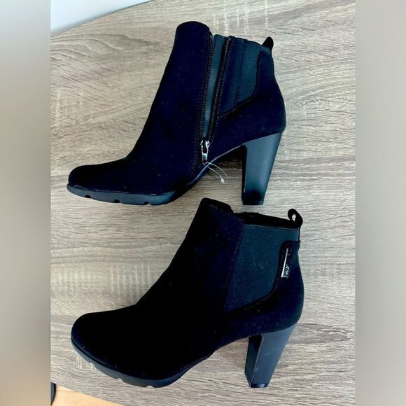 ANNA KLEIN Women Boots Material Color Black Size 7 With A Snake Heel (8,5cm) - Picture 2 of 2